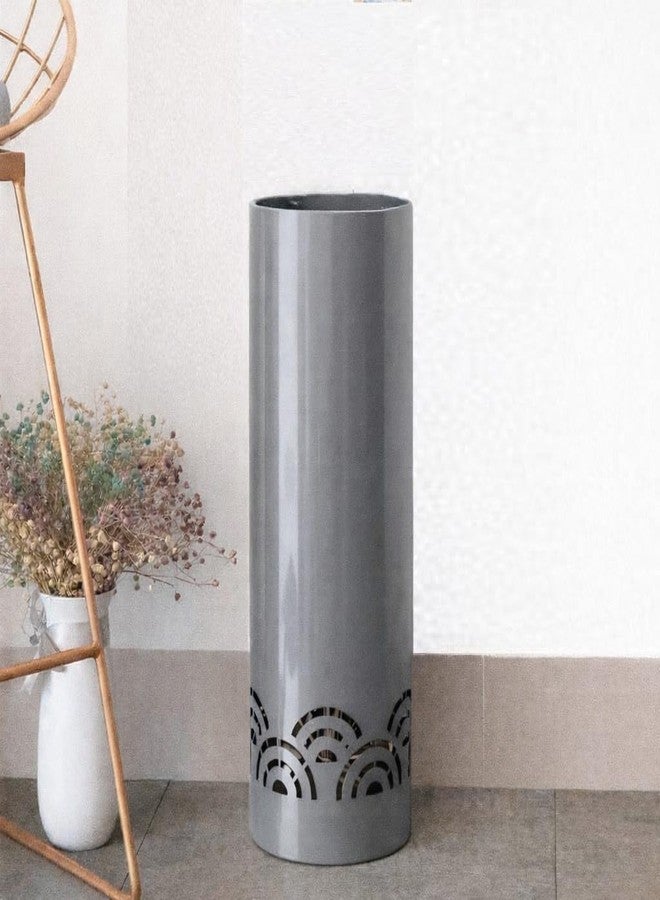 OGFC 59102 Space Saving Metal Long Lasting Broom Stand for Indian Home/Office and Commercial Spaces/Modern Stylish Broom Holder - Grey - Image 2